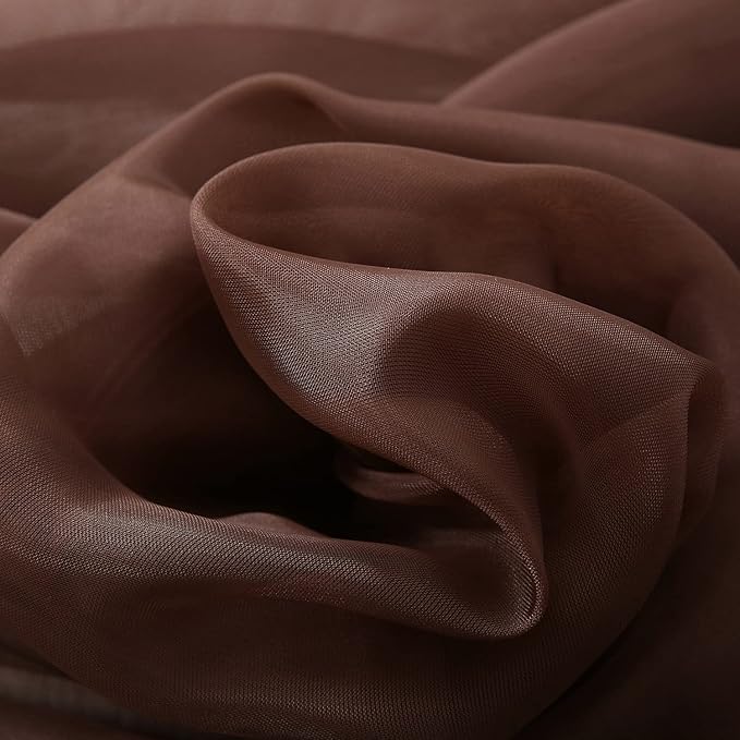 Canopy Bed Curtains for Twin Bed, Coffee Pincess Girls Bed Canopy, Adults Room Decor (Coffee)