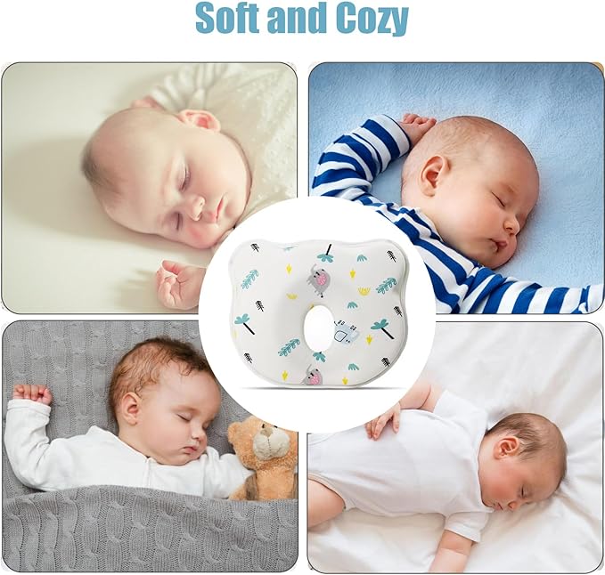 2024 New Upgrade Donut Soft and Cozy Pillow Prеvents FΙat hеad and Shapеs Ιnfant's hеad Hеad Pillow Elephant3