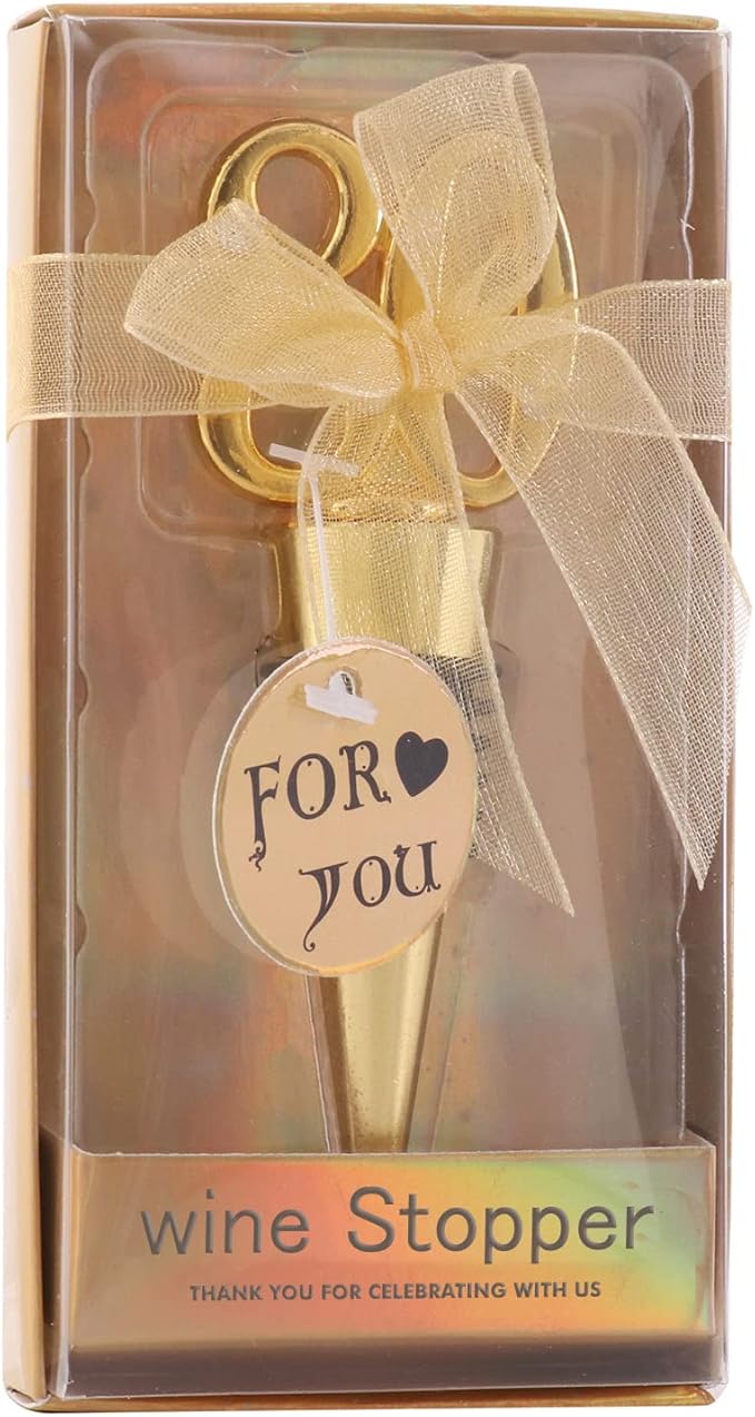 24-Pack 80 Wine Bottle Stopper for 80th Birthday Party Decoration 80 Years Old Wine Stopper Fun Gift for Wine Lovers (Gold 80th)