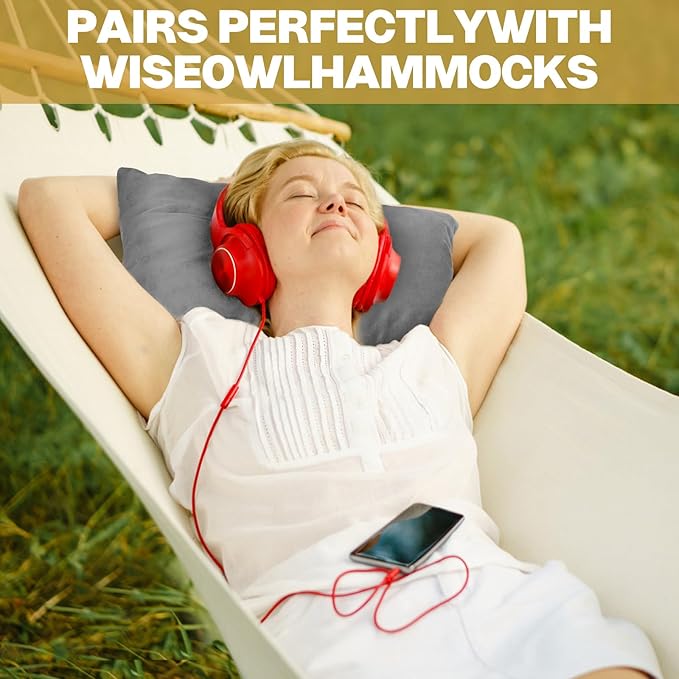 Outdoor Camping Pillow Lightweight,Compact Firm Supportive Compressible Pillow, Travel Pillow Cases, Removable Pillow Cover,Sleeping, Camping,Memory Foam Washable Pillow - Medium