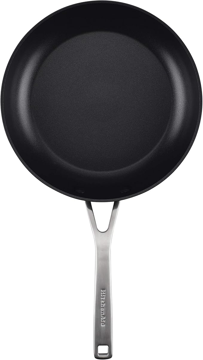 KitchenAid Hard Anodized Induction Nonstick Fry Pan/Skillet with Lid, 10 Inch, Matte Black