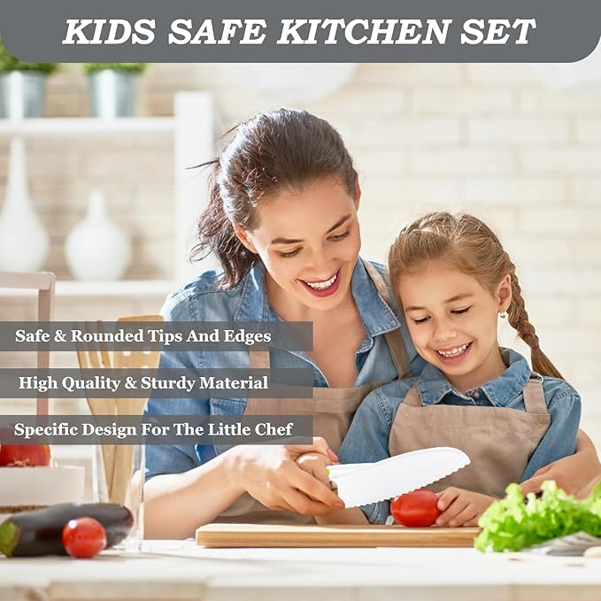 Kids Cooking & Baking Set, 16 Pcs Grey Real Kids Kitchen Utensils Set with Storage Case, Toddler Cooking Set, Toddler Chef Set for Junior Chef with Kids Apron & Hat, Kids Baking Sets for Boys & Girls