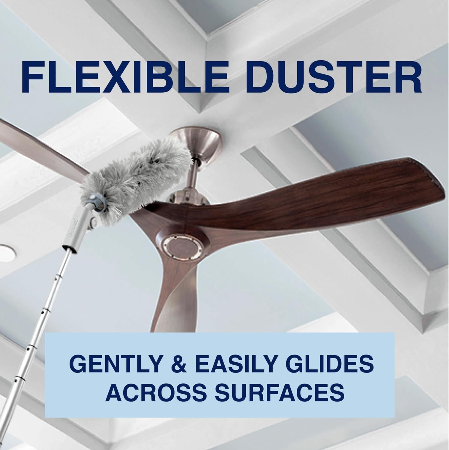 Bona High Performance Dusting System - 1 Extendable Handle, 3 Disposable Dusters, 1 Reusable Duster, & 1 Storage Bag - Extendable Dusting Kit