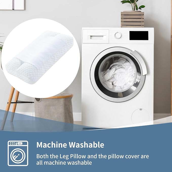 HOMBYS Between Leg Knee Pillow for Side Sleepers,Under Knee Pillow for Sleeping on Back,Down Alternative Between Leg Pillow for Sleeping,Spine Alignment,Lower Back Pain Relief,Pregnancy Support