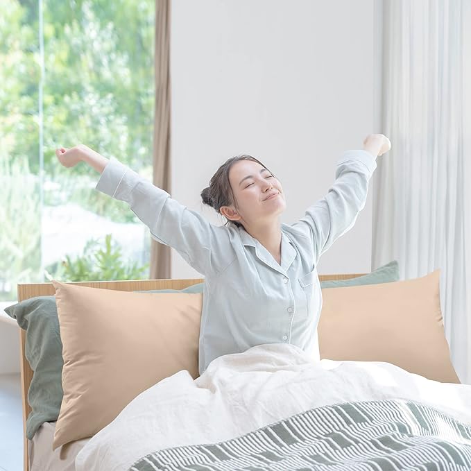 Utopia Bedding Full Body Pillow for Adults (Beige, 20 x 54 Inch), Long Pillow for Sleeping, Large Pillow Insert for Side Sleepers