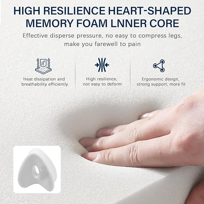 Knee Pillow for Adustable Side Sleepers with 1.3FT/40CM,100% Memory Foam Leg Pillow for Side Sleeping,Hip Pillow for Back,Hip,Knee Pain Relif (Grey White)