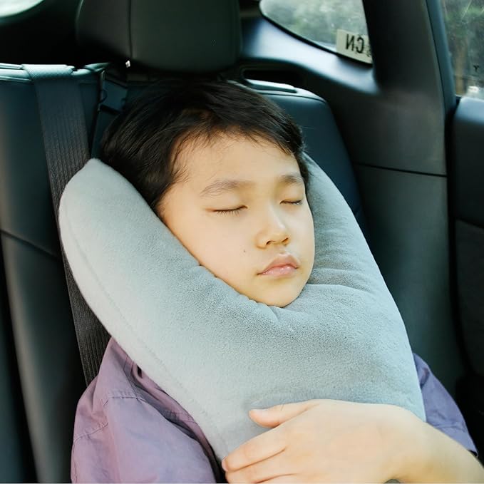 BALAPET Travel Pillow Y-Shaped Car Headrest Pillow for Sleeping,Head and Body Support Washable and Removable Soft Sleeping Travel Pillow Fixed on The seat Neck Pillow for Long-Distance Travel