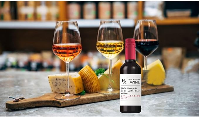 24Pcs Pharmacist RX Mini Wine Labels, Humor Pharmacist Retirement Appreciation Birthday Graduation Gifts for Women Men, Funny Pharmacy Technician Gift Mini Wine Bottle Stickers Labels