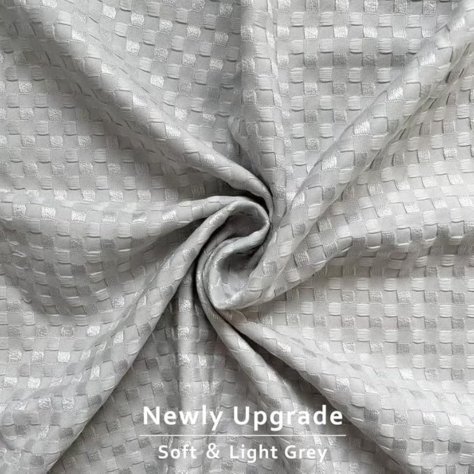 MIYE Pleated Waffle Weave Bed Skirt, Tailored Dust Ruffle 14 Inch Drop Easy Fit, Machine Washable (Light Grey, Queen - 14" Drop)