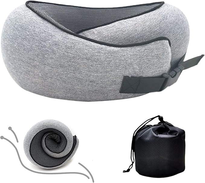 Travel Pillow, Neck Pillow, Neck Pillow for Traveling, Light Grey