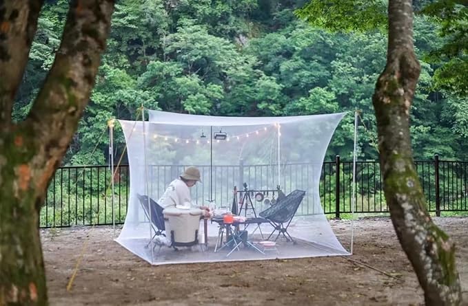 Mosquito net for Bed 86.6-78.7-78.7 in, Double Door Suitable for Double Beds, Square Mosquito net