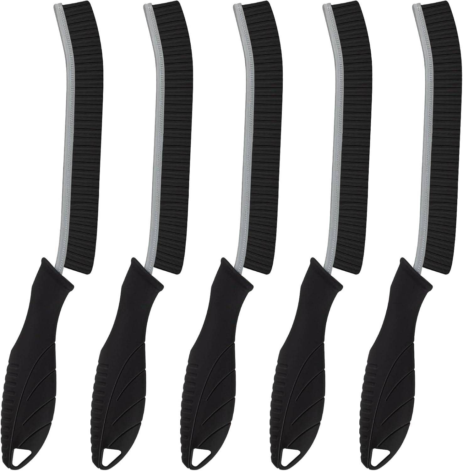 Cleaning Brush, 5 Pcs Hard Bristle Crevice Cleaning Brush, Grout Brush, Scrub Brush for Tile Grout Crevice, Gap Cleaning Tools for Bathroom Kitchen Toilet Window Track (5, Black)