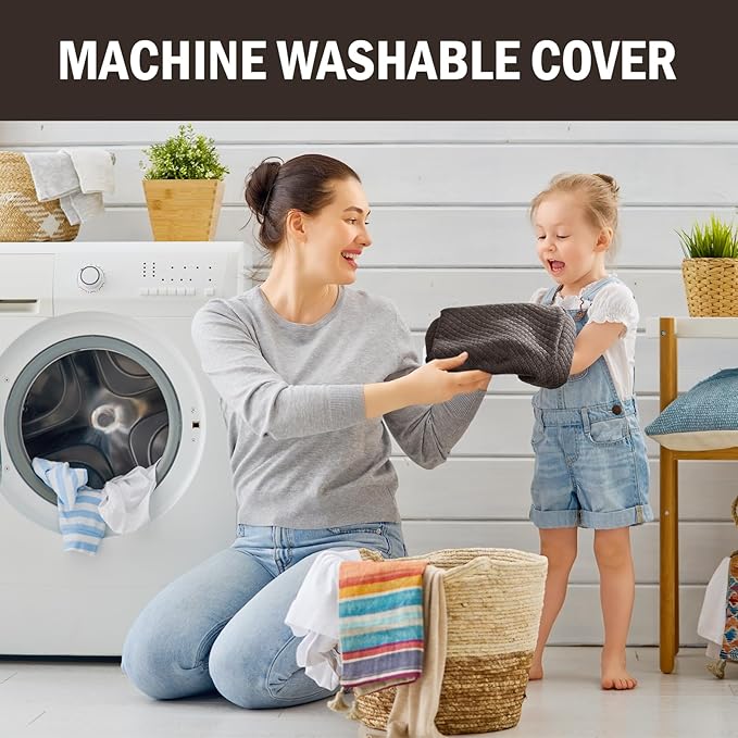 MABOZOO Memory Foam Back Support Cushion for Recliner Chair,Lumbar Support Pillow for Elderly,Extra Large Lumbar Support Pillow with Extension Straps,Dark Coffee