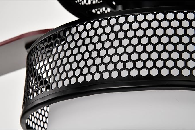 Alistair Matte Black Lighted Ceiling Fan Wooden 5-Blade with Remote