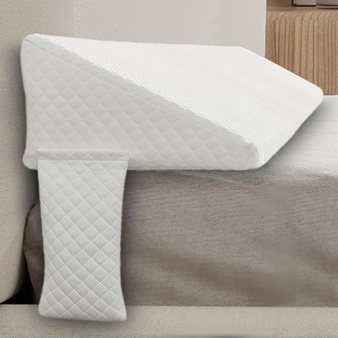 JJDANFILL Twin Size Bed Wedge Pillow Plus for Sleeping, Headboard Pillow/Bed Gap Filler/Mattress Wedge Close The Gap (0-8"), Between Your Headboard and Mattress. (39"*10"*6")