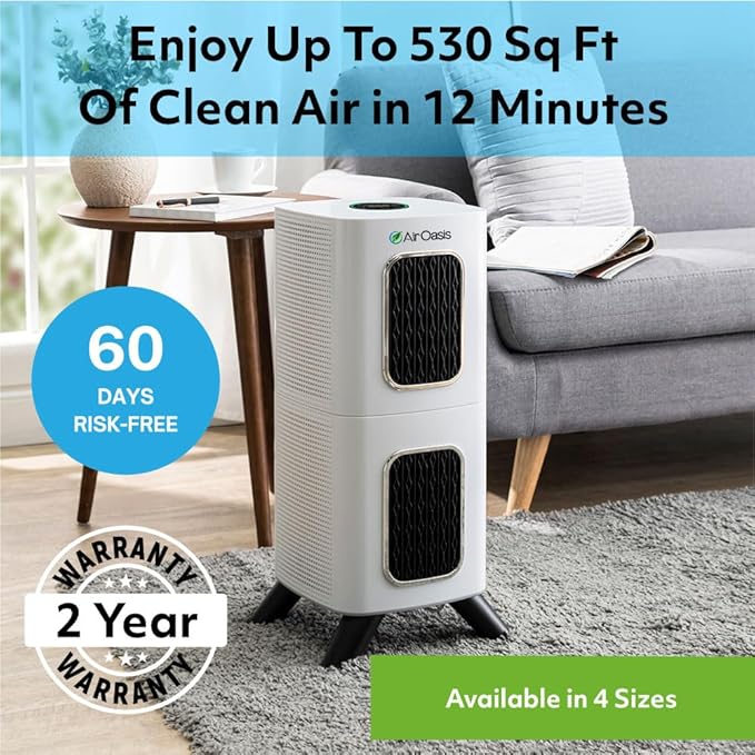 iAdapt 2.0 H13 HEPA Filter Air Purifier Reduces 99% of Viruses, Mold, Dust, Smoke, Pollen & Odors Quietest on The Market WiFi Compatible 2,650 Sq Ft of Clean Air