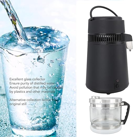 4L Water Container for Distiller, Portable Glass Distilled Water Storage Container, Collection Bottle Replacement for Countertop Distillers, Ensure The Purity of Distilled Water