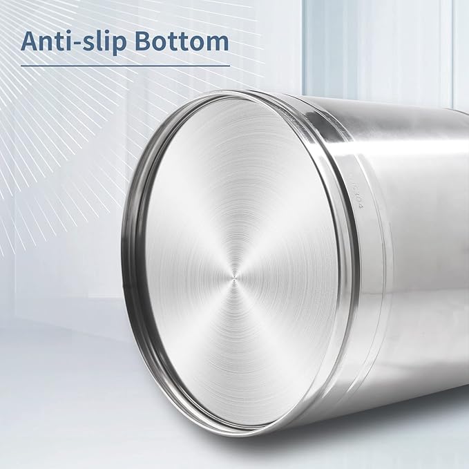 35 Liter Stainless Steel Milk Can 9.3 Gallon Milk Bucket Wine Pail Bucket Large Capacity Milk Can Tote Jug with Sealed Lid and Carry Handle