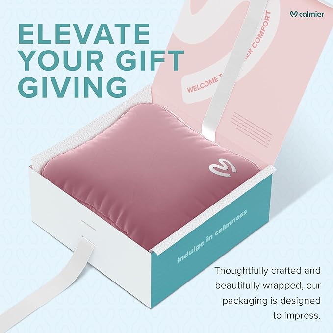 Calmier - 6 lb Sensory Weighted Pillow - Glass Bead Filled Hug Pillow - Ultra Plush Cozy Weighted Pillows for Adults and Kids - Child Sensory Pillow - Weighted Lap Pad (Pink - Minky, 6 LBS)