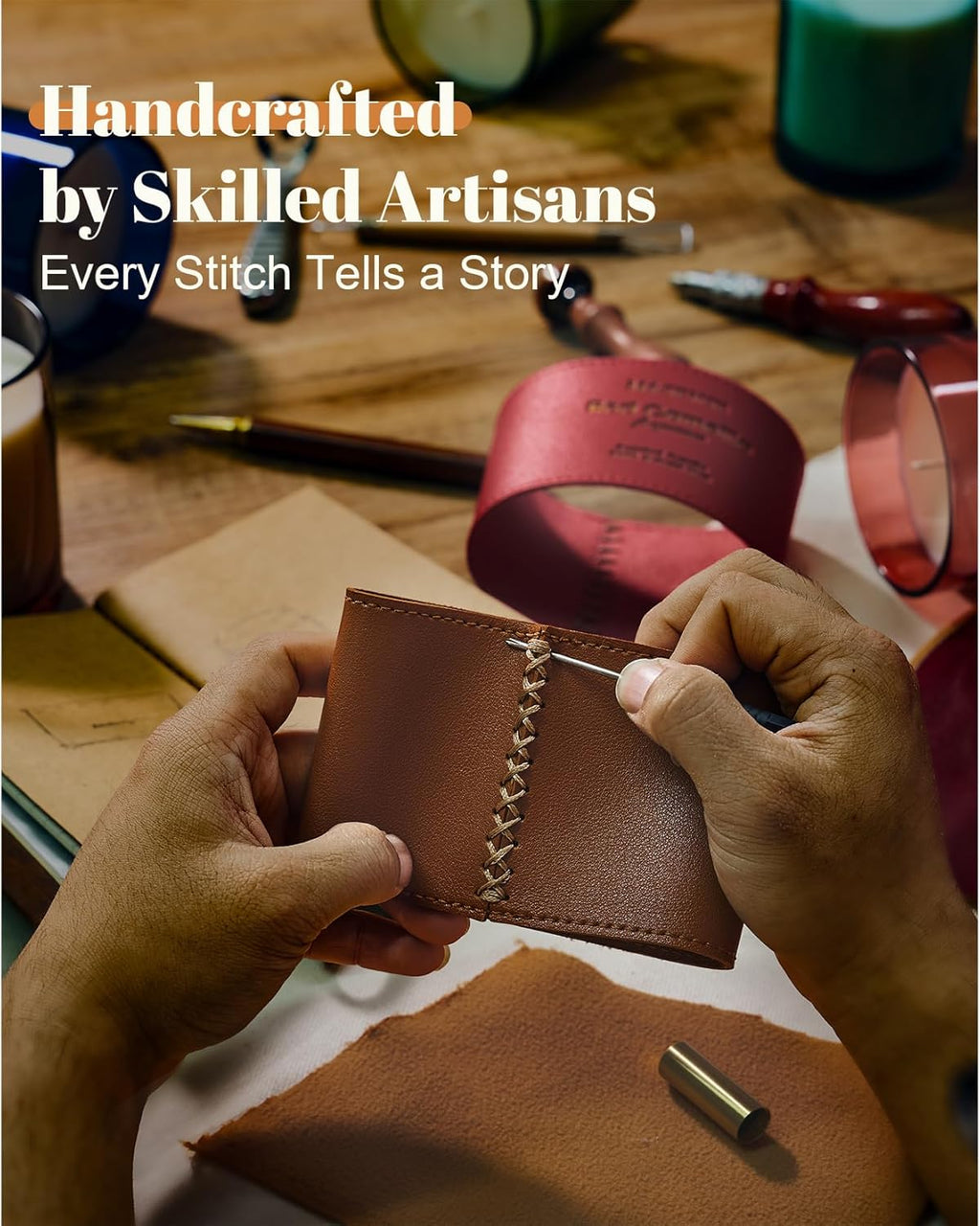 M&SENSE Caramel Vanilla Scented Vegan Soy Candles,10oz 42-Hour Slow Burning Time,No Toxin Heavy Scented Candles,Cozy Relaxing Romance,Fancy Housewarming Gifts for Women & Men