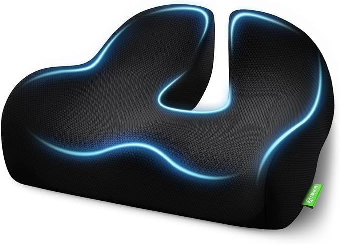 AUVON Enhanced Thick 4.7" Seat Cushions for Office Chairs, Hemorrhoid Pillow with Innovative Memory Foam for Balanced Support and Softness, Donut Pillow for Sciatica and Tailbone Pain Relief