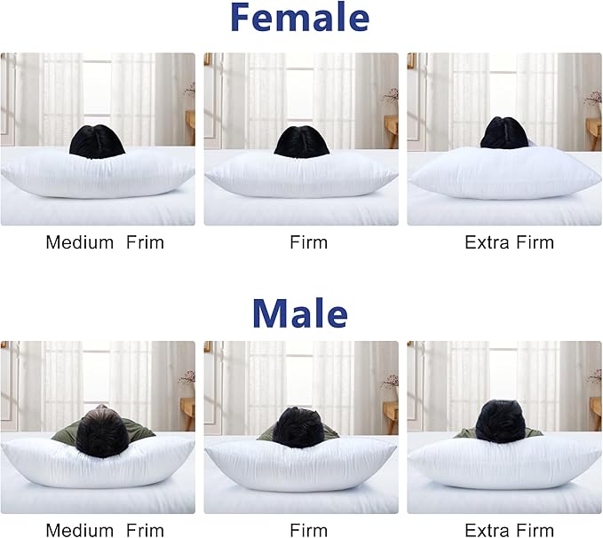 Shatex Extra Firm Pillow Standard Size 26 x 20 inch, Bed Pillow with Adjustable Insert Provides Stronger Support - for Back, Stomach & Side Sleepers,Super Firm