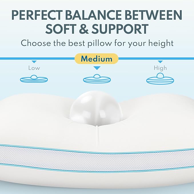 Bed Pillows Queen Size - Premium Luxury Hotel Quality Cooling Bed Pillows for Sleeping,Soft Fluffy & Memory Foam Filling,Support Loft Gusseted Bed Pillows for Side and Back Sleepers (Low)