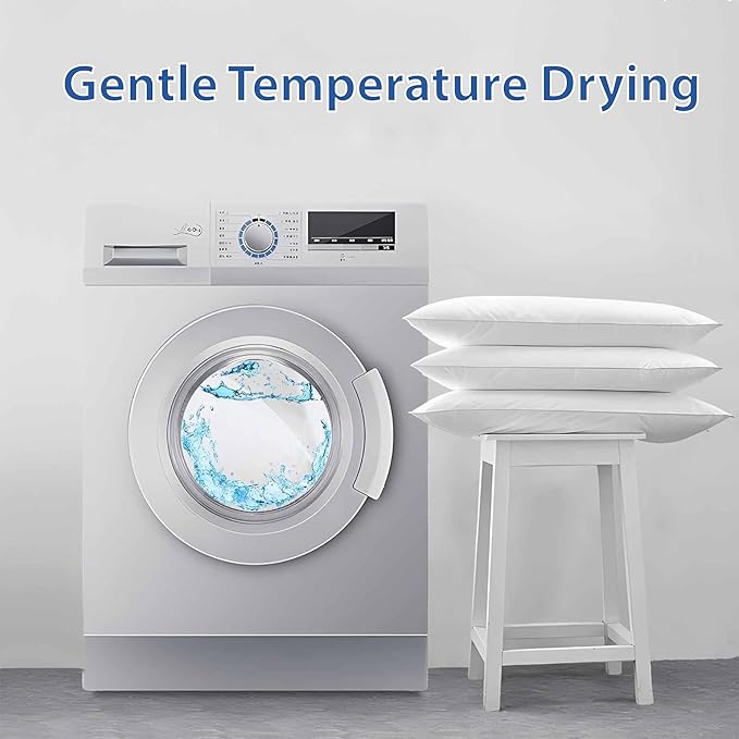 SILUI Ultra Thin Flat Soft Pillows Standard Size Set of 2 Pack Bed Pillow Down Alternative Fill for Side Back Stomach Sleepers, 20x26 Inches, White