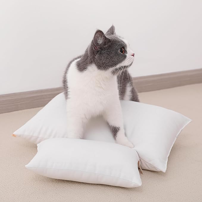 NTBAY Tiny Pillows, Down Alternative 7"x11" Microfiber Mini Pillows for Travel, Pets, Soft Machine Washable Small Pillows for Neck, Wrist, Lumbar and Knee, Orange