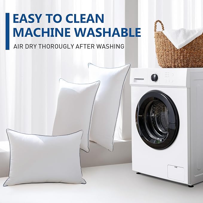 Goose Down Bed Pillow, King Size Bed Pillows for Sleeping, Ultra-Soft 750 Fill-Power Hotel Collection Pillow for Back, Stomach or Side Sleepers (20 * 36,Pack of 1)