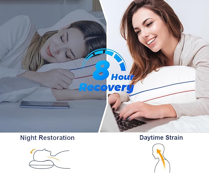 Pillows Queen Size Set of 2, Fluffy Bed Pillows for Sleeping, Queen Pillows 2 Pack with Hotel Quality, Medium Firm and Supportive Down Alternative Pillow for Side and Back Sleeper, 20" x 30"