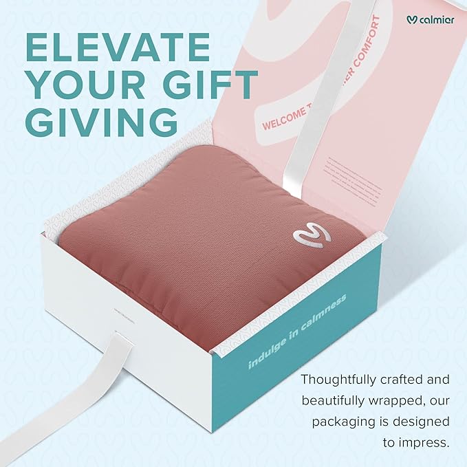 Calmier - 9 lb Sensory Weighted Pillow - Glass Bead Filled Hug Pillow - Ultra Plush Cozy Weighted Pillows for Adults and Kids - Child Sensory Pillow - Weighted Lap Pad (Pink - Fleece, 9 LBS)