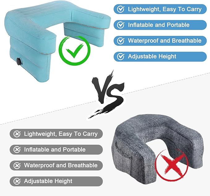 cjc Reading Pillow for Gaming, Memory Foam Gaming Pillow for Lap with Coaster, Hight Adjustable Lap Desk Pillow for Reading, Working, Crocheting or Sitting in Bed Floor Sofa (Blue)