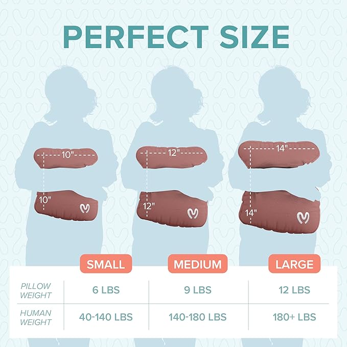 Calmier - 6 lb Sensory Weighted Pillow - Glass Bead Filled Hug Pillow - Ultra Plush Cozy Weighted Pillows for Adults and Kids - Child Sensory Pillow - Weighted Lap Pad (Pink - Fleece, 6 LBS)