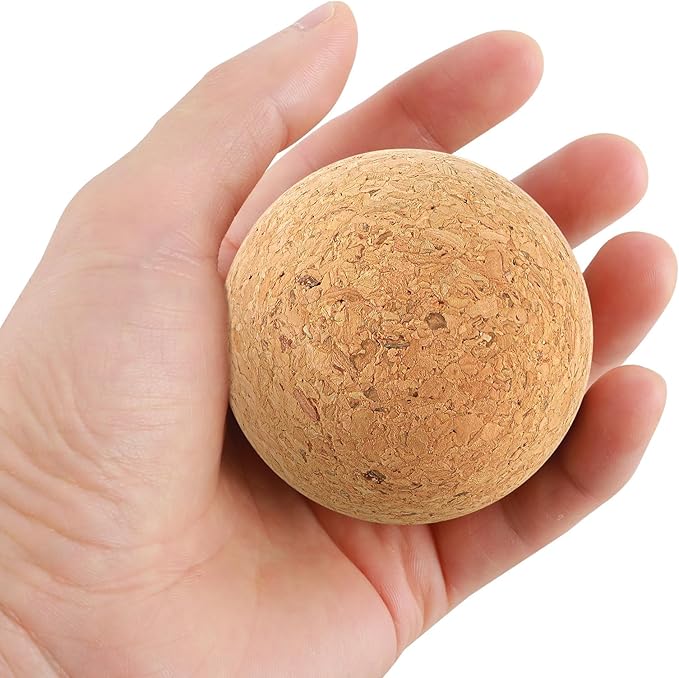 2 Pieces Wine Stopper Cork Ball 2.4 Inch/ 6.1cm Wooden Ball Bottle Corks, Replacement for Wine Decanters and Carafe Bottles, Set of Premium Wine Cork Lids Stoppers Replacement