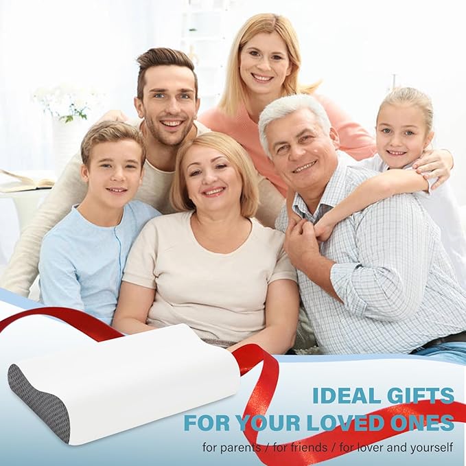 Memory Foam Cooling Bed Pillows for Sleeping, Ergonomic Cervical Pillow for Neck and Shoulder Pain Relief, Adjustable Cold Pillow with Pillowcase