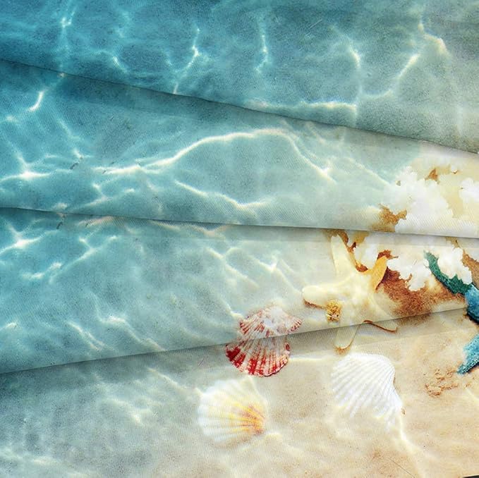 Bedbay Coastal Beach Comforter Set Queen Bedding Beach Theme Comforter Coastal Bedding Set Ocean Quilt Comforter Set Beach Decor Soft Microfiber Lightweigh Summer Comforter Set Queen (Coastal,Queen)