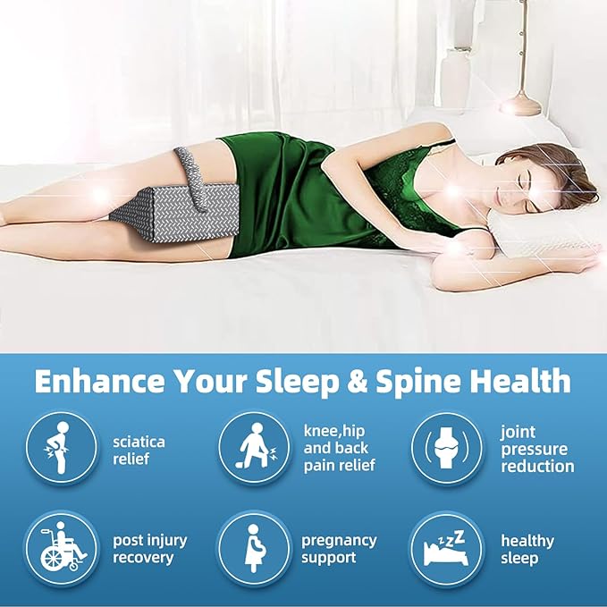 Knee Pillow，knee pillow for side sleepers，Leg Pillow，side sleeper leg pillow, Memory Foam Knee Pillow, Suitable for leg, back, knee pain, improve sleep quality