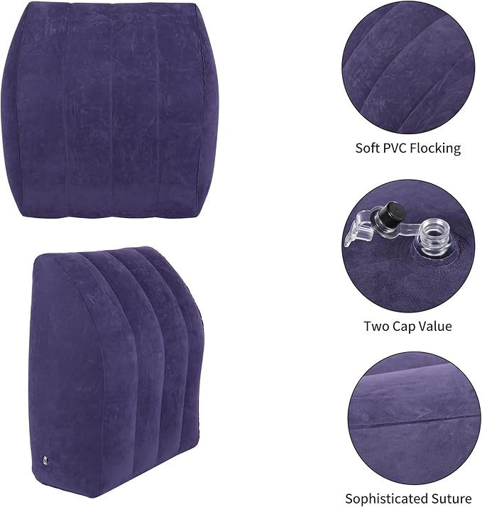 Leg Elevation Pillow, Inflatable Wedge Pillows for Sleeping, Knee Pillow for Legs Relax Muscles and Comfort Reduce Swelling,Injury,Recovery