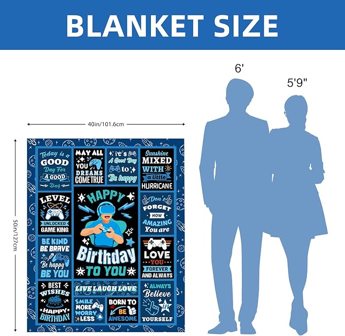Birthday Gifts, Teen Boy Gifts Cool Stuff for Boys, Gifts for Teen Boys, Teen Gifts Kids Blanket 40x50in Teenage Boy Gifts, Kids Gifts for Teens, Teen Boys Gift Ideas, for Kids
