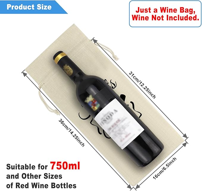 2024 Graduation Gifts Graduation Party Wine Bag Class Of 2024 Graduation Gift Funny Graduation Gifts for Her Him Decorations Burlap Reusable Wine Bottle Bag College High School Masters Graduation Gift