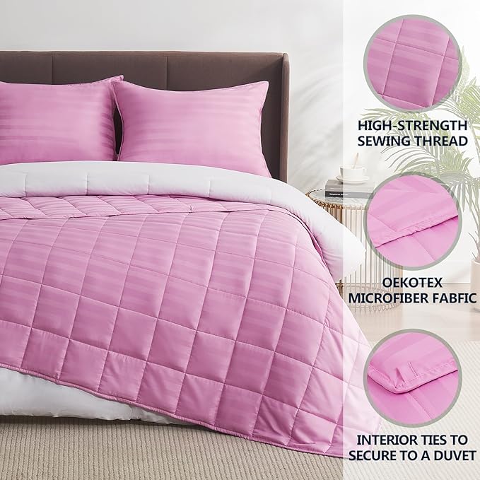 Weighted Blanket(36"x48" 3lbs) Weighted Blanket Cooling Blanket for Sleeping,Throw Size Breathable Blanket with Premium Glass Bead(Rose Pink)