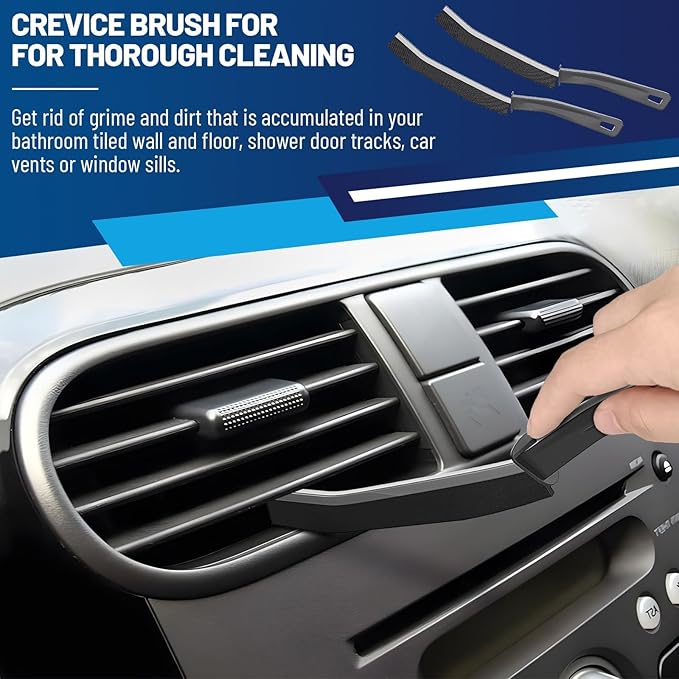 3Pcs Crevice Cleaning Brush, Crevice Grout Brush, New Multifunctional Corners Cleaning Brush Tool, Bathroom Kitchens Gap Brush, Hard Bristle Crevice Cleaning Brush