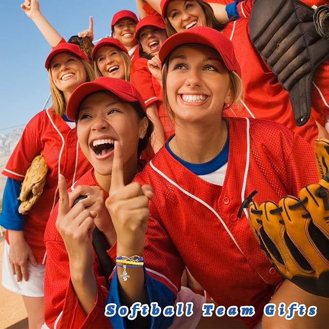 4 Pieces Sports Gifts Set - Hair Scrunchies, Elastic Hair Bands, Ball Charm Bracelet, Zipper Pouch, and Tumbler for Women