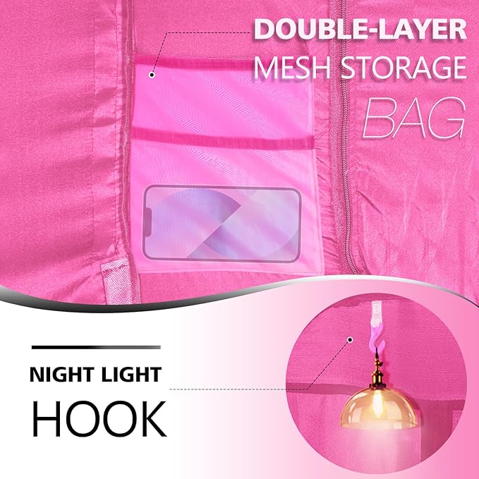 Bed Tent Bed Canopy Bunk Twin Size Tents for Adult and Kids- Portable Dream Tent Indoor Sleeping Tents 70% Blackout with 3 Doors Breathable Big Space Tents