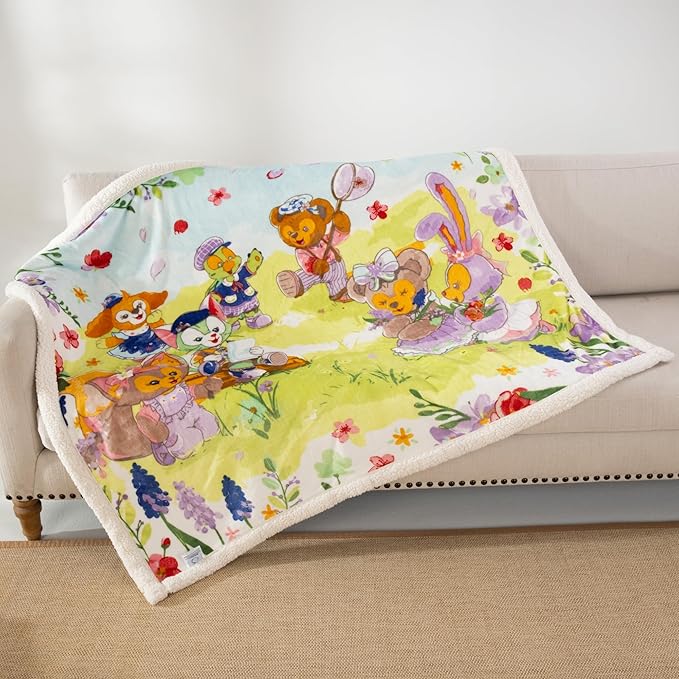 COSUSKET Daffy Bear Throw Blanket, Kids Super Soft Fuzzy Plush Sherpa Furry Fleece Throw Blanket 50 x 60 Inches Boys Girls Gifts