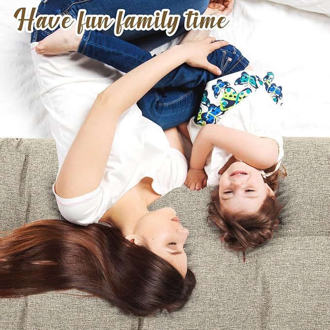 Wenqik Wedge Pillow Triangular Dorm Headboard Bed Rest Reading Backrest Back Support Long Bolster Pillow with Removable Cover for Dorm Room Supplies(Khaki Gray,King (79 x 20 x 8 Inch))