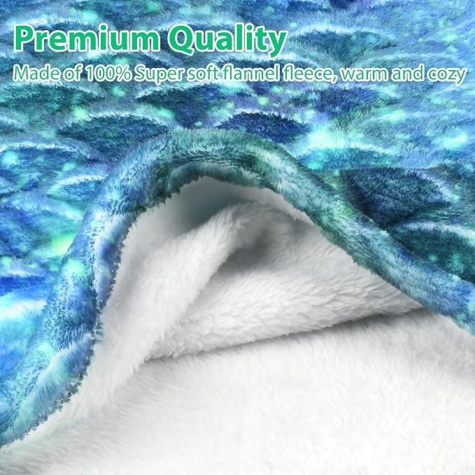 Catalonia Kids Mermaid Tail Blanket, Cozy Mermaid Sleeping Bag for 3-14 yrs Girls, Fish Scale Pattern, Birthday Gift for Daughter