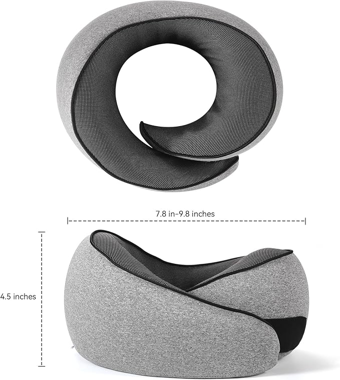 Travel Pillow, Neck Pillow Travel, Memory Foam Neck Pillow Travel Neck Pillow for Traveling, Neck Support Travel Pillows for Long Flights, Neck Travel Pillows for Airplanes, Pink