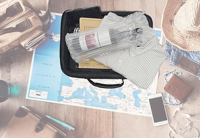 25 pack Wine bottle protector, Wine bottle packaging, Air Column Packaging, Wine Bottle Travel Protector Bags, Reusable Wine Bottle Protector, Safe Transportation of glass bottles, large